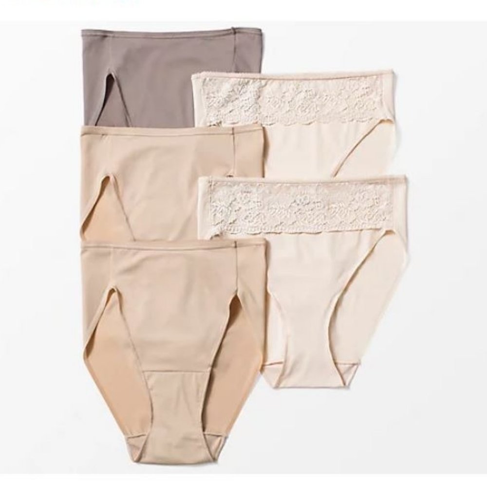 SOMA Vanishing Edge Microfiber High Leg Briefs